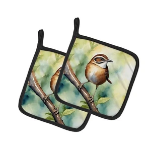 South Carolina Wren Pair of Potholders DAC7480PTHD - Picture 1 of 7