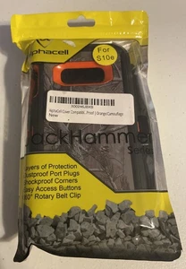 Alpha Cell Samsung S10e Jack Hammer Series Phone Case, Orange/Camoflage - Picture 1 of 13