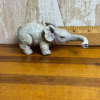 Gray Textured Elephant Figurine Animal Home Decor Ornament - Image 1 of 4