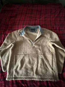 Carhartt Men’s Brown L Tall Loose-Fit Fleece Pullover - Picture 1 of 1