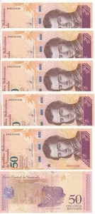 Venezuela - 5 Stück x 50 Bolivares 2018 UNC Lemberg-ZP - Bild 1 von 2
