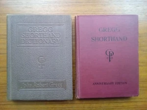 VTG Gregg Shorthand Anniversary Edition 1945 & Dictionary 1946 John Robert Gregg - Picture 1 of 2