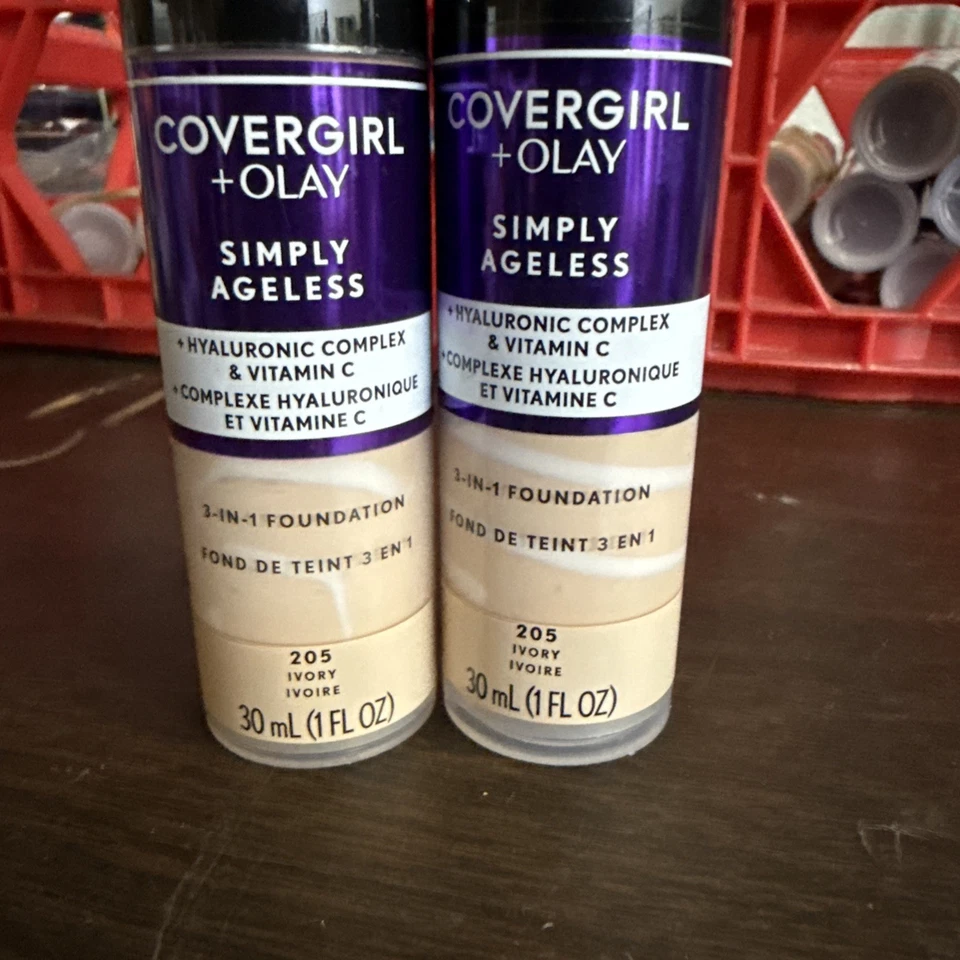Lot Of 2 Covergirl Olay Simply Ageless 3 in 1 Foundation #205 Ivory - Image 1 of 1