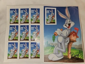 Vintage 1997 Sheet of 10 Collectors Bugs Bunny Stamps - Picture 1 of 1