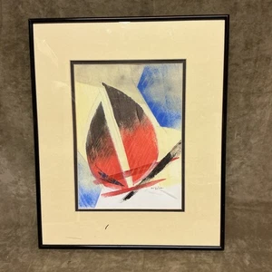Vintage 1980s Aniz Tadeu Zegaib signed print/lithograph from Brazil In Frame - Picture 1 of 5