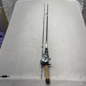 Vintage Pflueger Akron 1893 Bait Casting Fishing Reel On A Zebco Pole - Picture 1 of 12