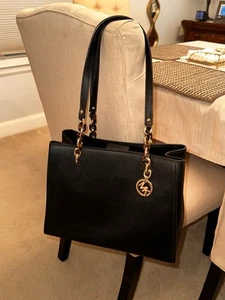 Bolso de mano Michael Kors grande Sofia de cuero negro - Imagen 1 de 13