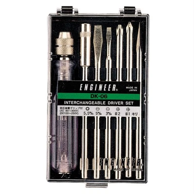 ENGINEER 7-Piece Interchangeable Screwdriver Set with Low-Voltage Grip, DK-06 - Image 1 of 3