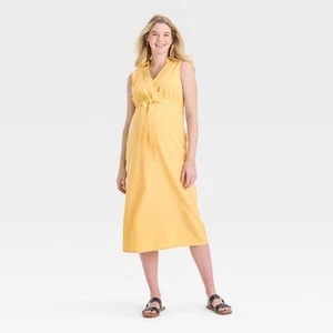 Midi Maternity Empire Waist Dress - Isabel Maternity by Ingrid & Isabel - Picture 1 of 3
