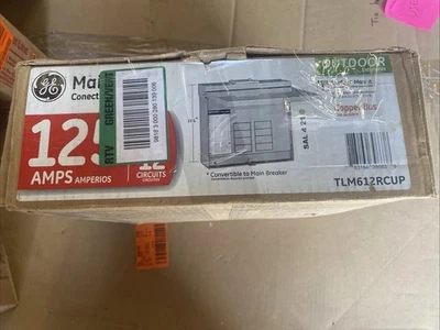 Panel de disyuntor de terminal principal exterior GE PowerMark Plus 125 amperios, TLM612RCUP Foto 1 de 4