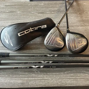 Set of Cobra XL Speed 5 Piece Golf Set - 2 Woods 3 Irons 6 8 S 15 & 19 Deg. - Picture 1 of 9