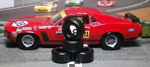 "XPG" URETHANE SLOT CAR TIRES 2pr 21x10 fit SCALEXTRIC Camaro, Mustang, Z28, L88 - Foto 1 di 3