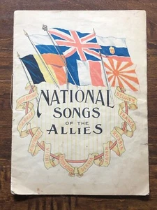 National Songs of The Allies - WWI - Arrangements by T. Martin 1914 - RARE - Picture 1 of 5