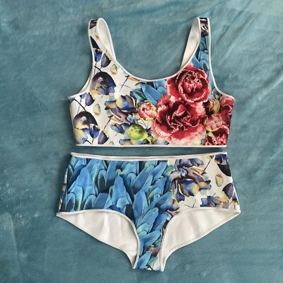 NUEVO SIN ETIQUETAS Talla Grande Trébol Cañón Floral Traje de Baño Bikini Conjunto de 2 Piezas Foto 1 de 4