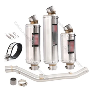 Slip For Suzuki DRZ400S DRZ400SM 2000-2024 Exhaust Middle Link Pipe Tail Muffler - Bild 1 von 12