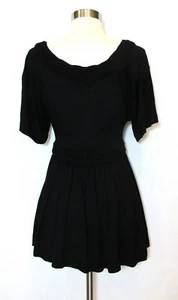 FRENCH CONNECTION Top Black Kimono Sleeves Knit Stretch XS - Picture 1 of 4