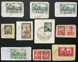 Saarland 10 Briefstücke Aßweiler, Erfweiler, St.Ingbert, St.Wendel, Sulzbach, SB - Bild 1 von 5