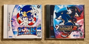 Sonic Adventure 1 and 2 Replacement Cases Only - Sega Dreamcast - No Manual - Picture 1 of 3