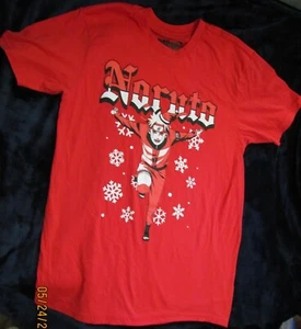 Gebrauchtes rotes Naruto Kurzarm Weihnachten T-Shirt Shirt Größe L Large - Bild 1 von 3