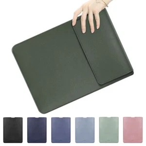 Laptop Sleeve Case For HP Dell Lenovo Xiaomi 13 15inch PU Leather Ultra Thin Bag - Picture 1 of 16