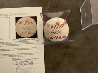 Gerrit Cole Signed Game used ball 2015-Single given up -Rare ball MLB/JSA Letter - Image 1 of 4