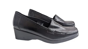 Bass Women's Teresina Sz 7.5 M Black Leather Slip On Shoes Academia Career - Picture 1 of 13