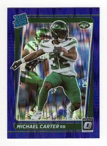 2021 Donruss Optic Purple Shock #235 Michael Carter New York Jets - Picture 1 of 2