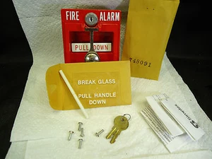 NEW SIMPLEX 4251-30 DOUBLE-ACTION BREAK-GLASS FIRE ALARM PULL STATION - Picture 1 of 7