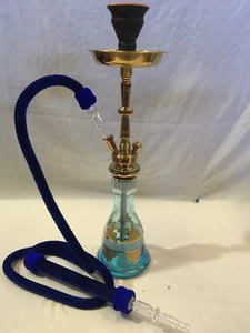 24’’ SOLID BRASS SHAFT ,HAND BLOWN GLASS And 24k Gold Print - Picture 1 of 1