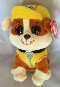 Paw Patrol - RUBBLE the Bulldog 6" -  TY Beanie Boos - NEW & MINT - Picture 1 of 1