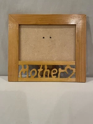 Marco de madera madre usado en excelente estado 3,5" x 5,5" apertura de foto sin corazón de vidrio Foto 1 de 4