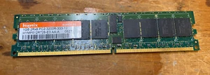 1GB Hynix DDR2-400 PC2-3200R CL3 2Rx8 ECC Reg Server-Ram HYMP512R728-E3 AA-A - Picture 1 of 3