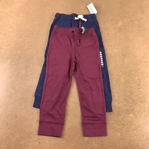 Toddler Size 4 Carter's Navy French Terry GAP Plum Cotton Joggers 2 Pack NWT