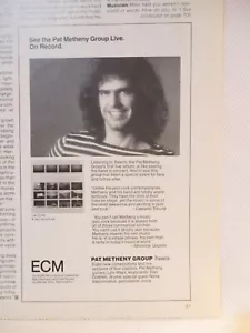 Pat Metheny Group Live Travels 2LP ECM Records Vintage Print Ad Man Cave Studio - Picture 1 of 1