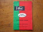 Villiers Mark 12/1 & 12/2 4 Stroke Engine Operating Instructions & Parts List