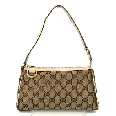 GUCCI Accessory Pouch Hand Bag GG Canvas 145750 Authentic - Image 1 of 4