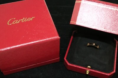 Cartier Love Diamond Ring 750 (YG) 3.7g Size 55 w/ Case & Box - Image 1 of 4
