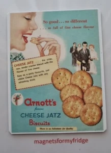 ARNOTTS BISCUITS 1962 CHEESE JATZ ADVERTISEMENT FRIDGE MAGNET - M817 LA - Picture 1 of 1
