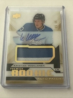2018-2019 Kristian Vesalainen Gold Premiere Rookie Patch Auto /99 - Image 1 of 2