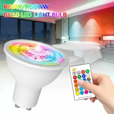 GU10 LED Bulbs Light RGB 16 Color Changing Spotlight Lamp With Remote Control 5W