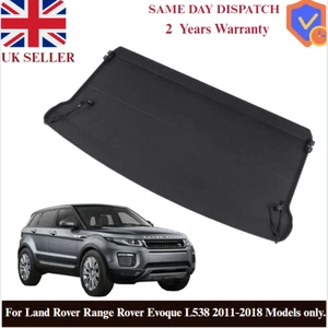 FOR 2011-2018 RANGE ROVER EVOQUE L538 BLACK REAR PARCEL SHELF LOAD BOOT COVER UK - Picture 1 of 12