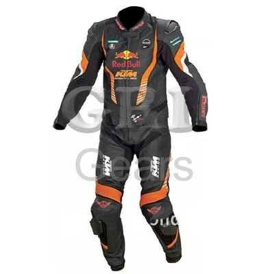 KTM Motorcycle Men's Racing Leather Suit Genuine Motorbike Riding Sports Armor - Image 1 of 4