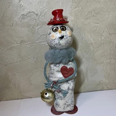 altered art CHRISTMAS SNOWMAMA vintage Look OOAK Mixed Media SheShe whimsy - Image 1 of 4