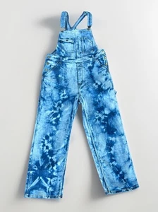 Pilcro Anthropologie Women’s 29 Denim Overalls Blue Tie Dye Hippie Boho - Picture 1 of 9