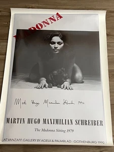 Madonna Sitting 1979 Poster signed by Martin H M Schreiber Photographer 1990 - Picture 1 of 6
