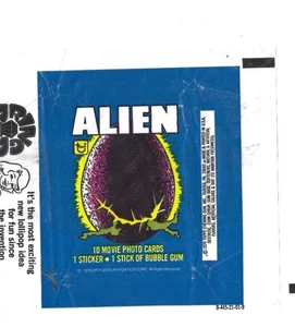 1979 Topps Alien Wax Pack Wrapper science fiction horror film Vintage - Picture 1 of 1