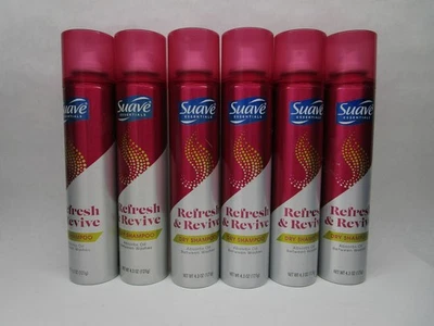 Lot of 6 Suave Essentials Refresh and Revive Dry Shampoo 4.3 oz Bottles - Image 1 of 3