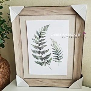 Botanical Fern Picture in Wooden Frame Wall Art Modern Decor Canvas Leaf 50x60cm - Picture 1 of 9
