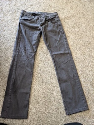 Pantalones de mezclilla rectos Hudson Byron cinco bolsillos gris oscuro para hombre talla 32 Foto 1 de 4