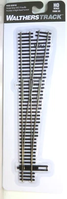 Walthers Track 948-83018 Code 83 Nickel Silver DCC Friendly #6 RH Turnout/Switch - Image 1 of 4